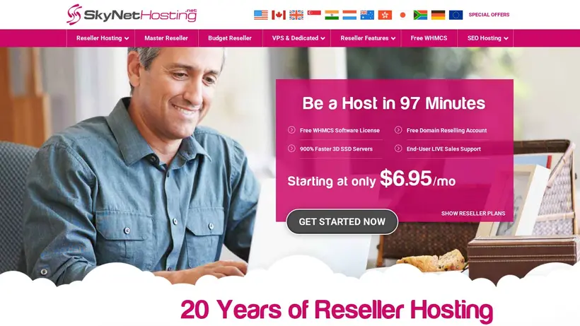 SkyNethosting homepage screenshot