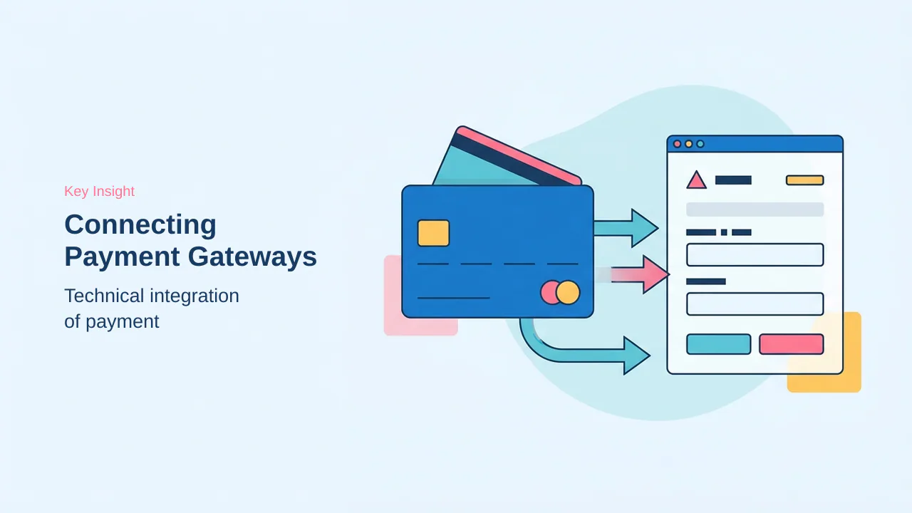 Editorial illustration for Connecting Payment Gateways and Checkout