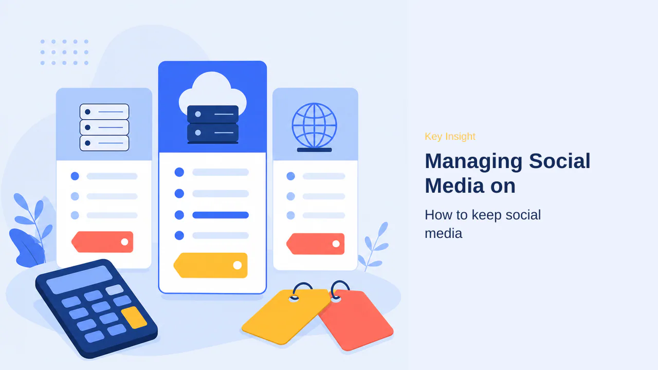 Editorial illustration for Managing Social Media on a Budget