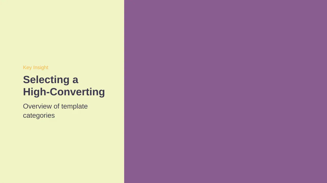 Editorial illustration for Selecting a High-Converting Template