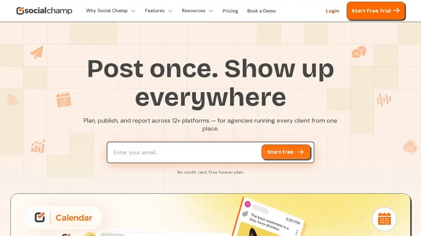 Social Champ homepage screenshot