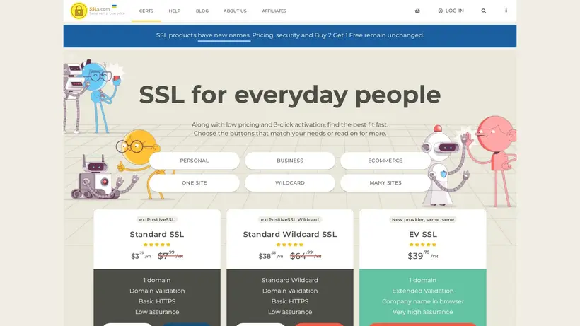 Ssls homepage screenshot
