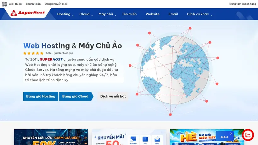 Superhost homepage screenshot