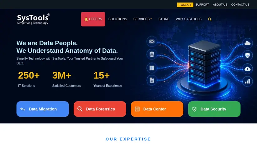 Sys Tools Group homepage screenshot