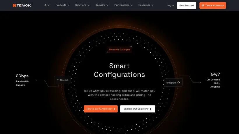 Temok homepage screenshot