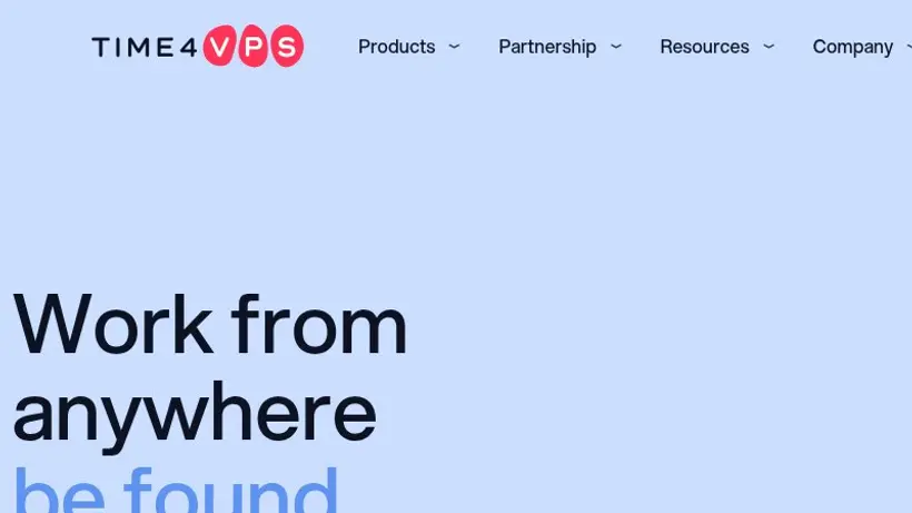 Time4VPS homepage screenshot