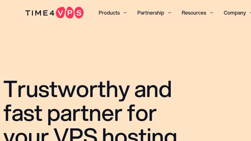 Time4VPS homepage screenshot