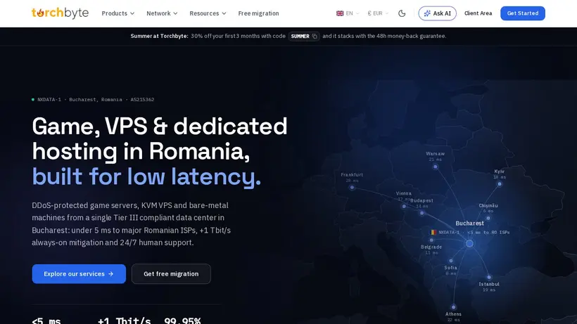 Torch Byte homepage screenshot