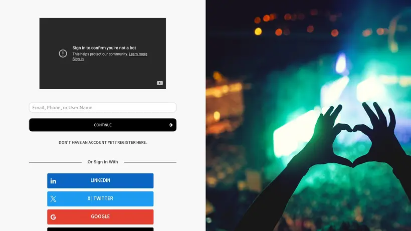 Tube Relevance homepage screenshot