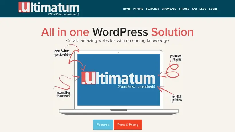 UltimatumTheme homepage screenshot