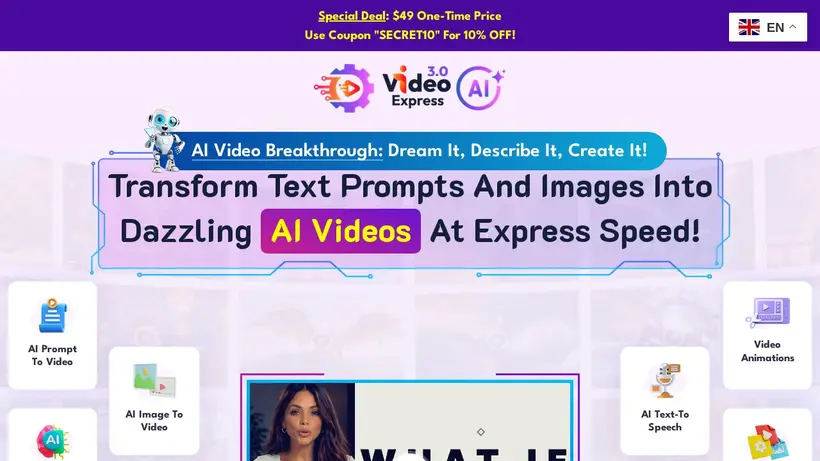 Video Builder homepage screenshot
