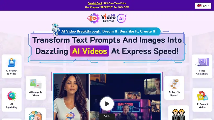 Video Robot IO homepage screenshot