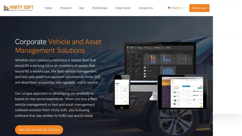 Vinity Soft homepage screenshot