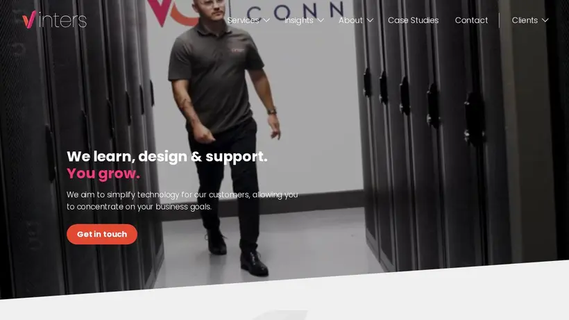 Vinters homepage screenshot
