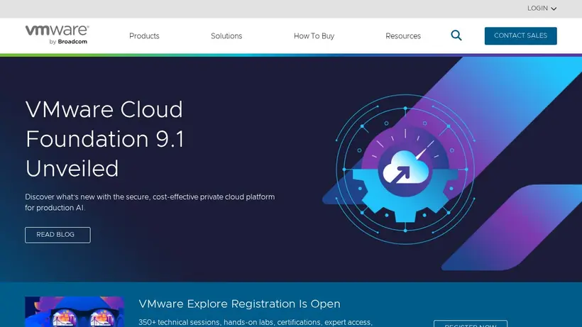 VMware homepage screenshot