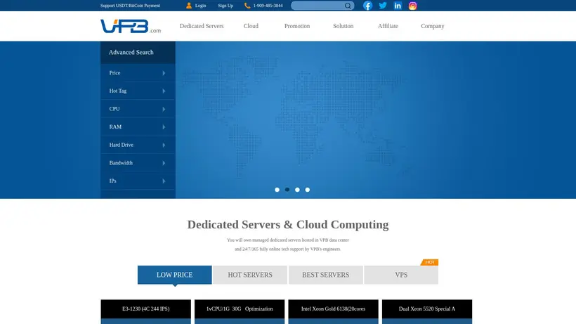 VPB.com homepage screenshot