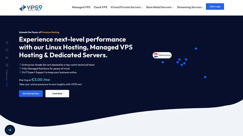 VPS9 homepage screenshot