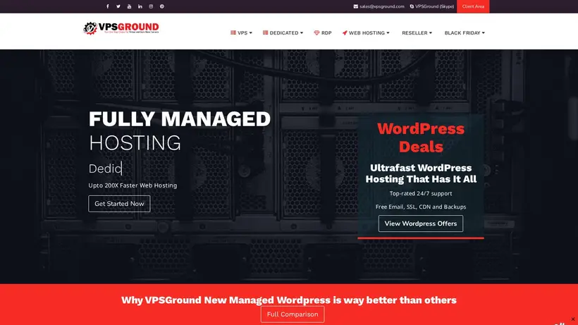 VPS Ground homepage screenshot