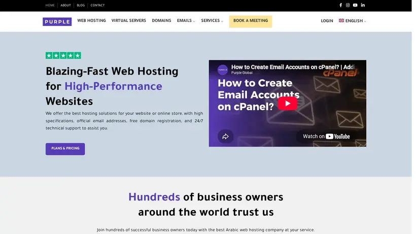 Get Purple homepage screenshot
