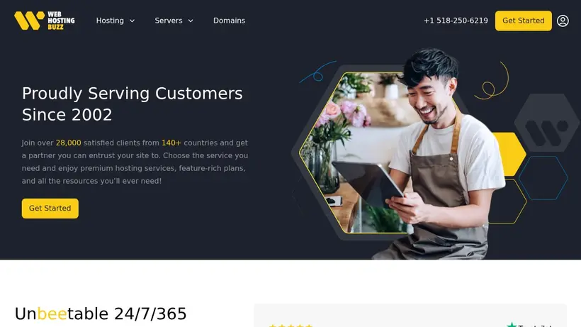 Web Hosting Buzz homepage screenshot