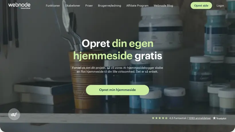 WebNode.dk homepage screenshot