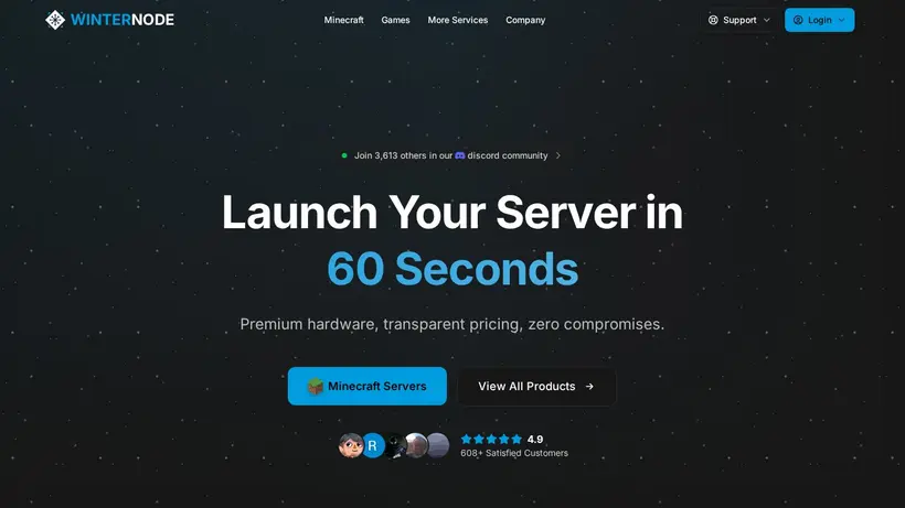 Winter Node homepage screenshot
