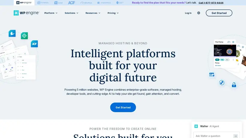 WP Engine homepage screenshot