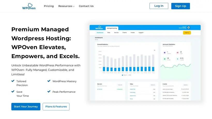 WPOven homepage screenshot