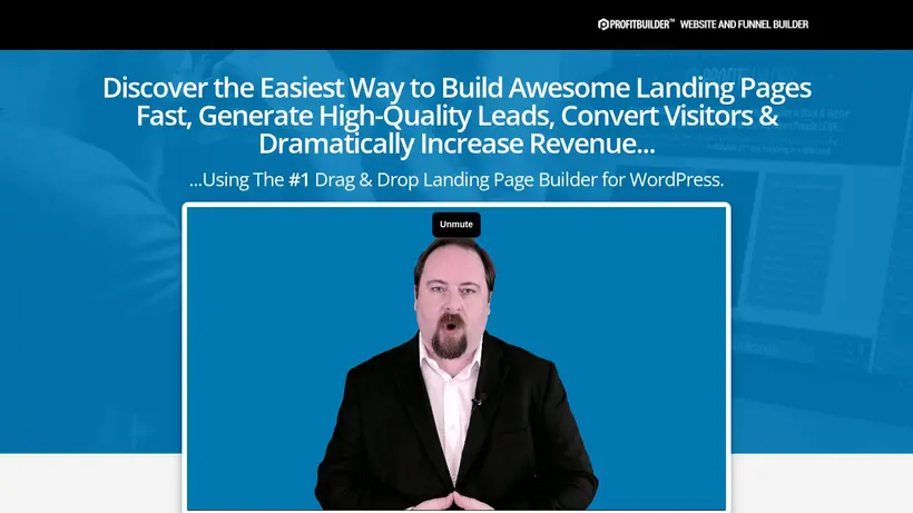 ProfitBuilder homepage screenshot
