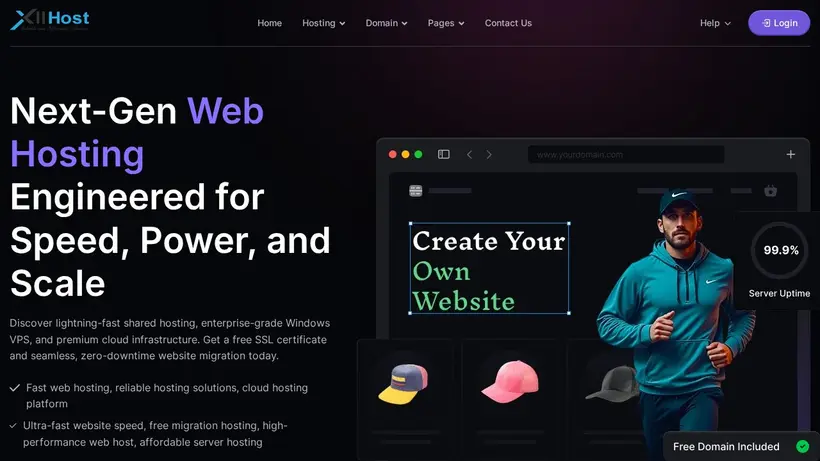 Xll Host homepage screenshot