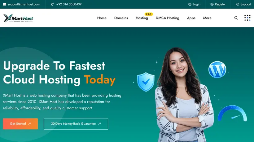XMart Host homepage screenshot