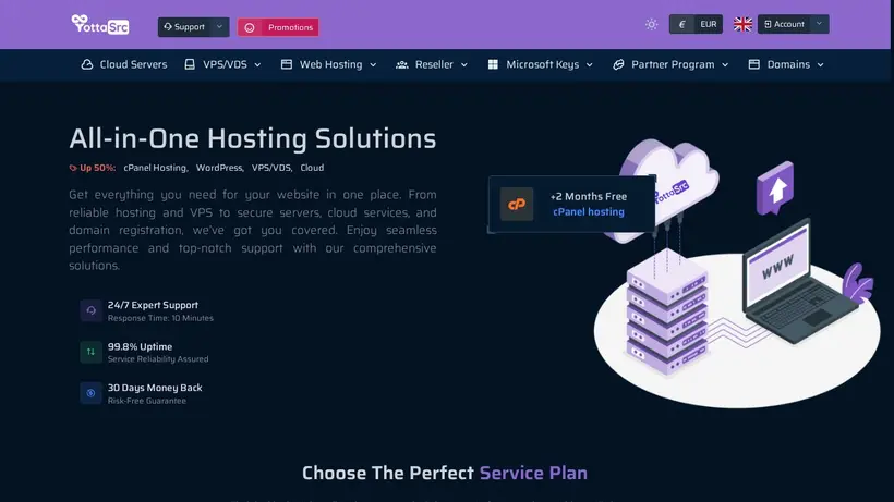 Yotta Src homepage screenshot